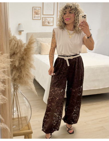 PANTALON ENCAJE BOMBACHO