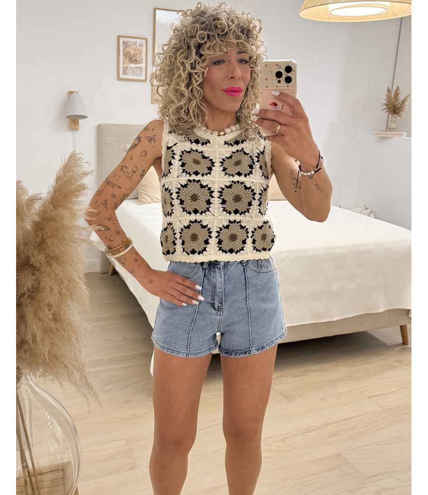 SHORT VAQUERO COSTURA