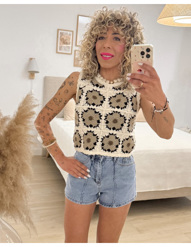 SHORT VAQUERO COSTURA