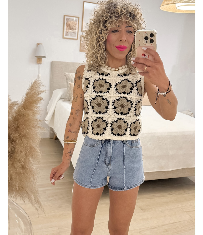 SHORT VAQUERO COSTURA