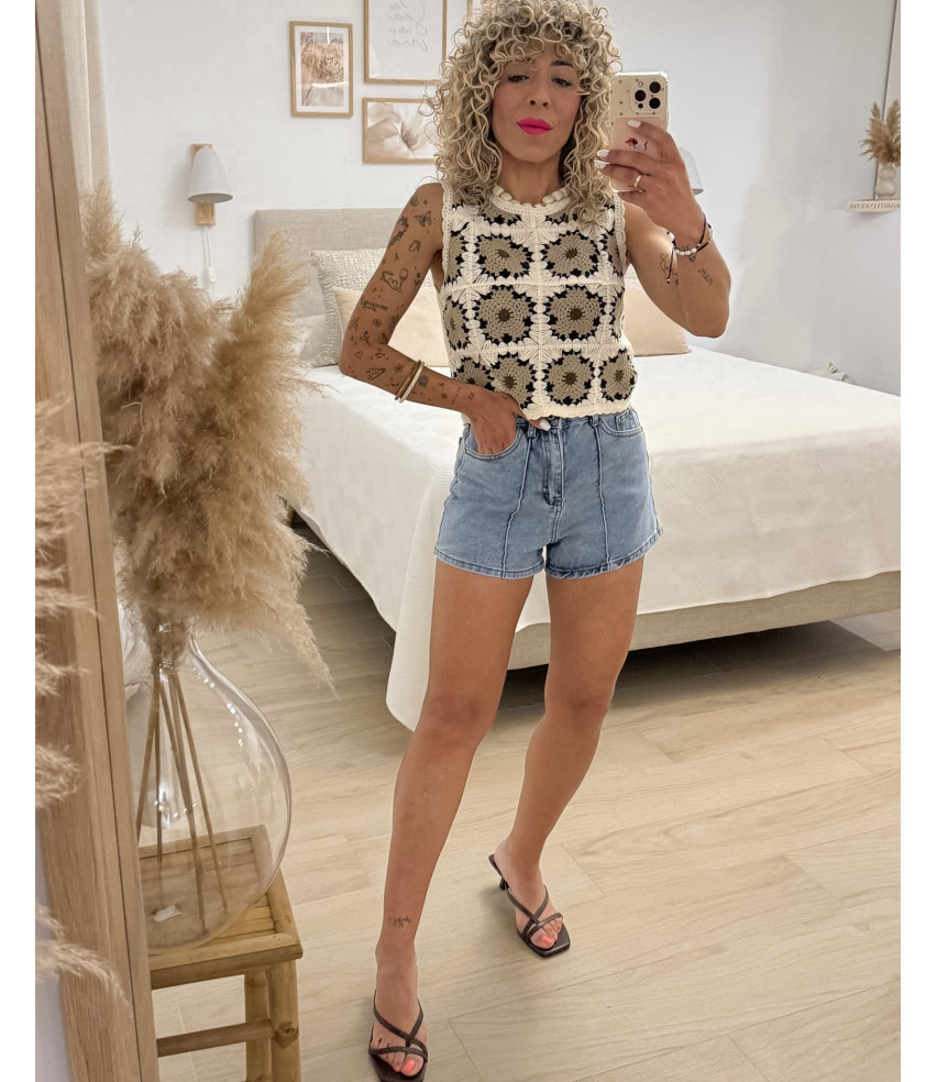 SHORT VAQUERO COSTURA