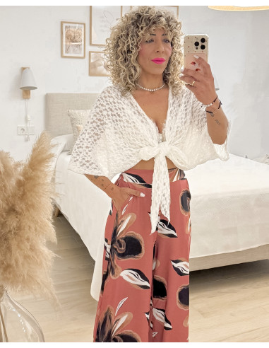 BLUSA ENCAJE MULTIPOSICION