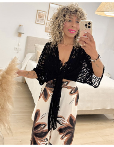 BLUSA ENCAJE MULTIPOSICION