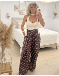 PANTALÓN PLIEGUE CHOCOLATE 2