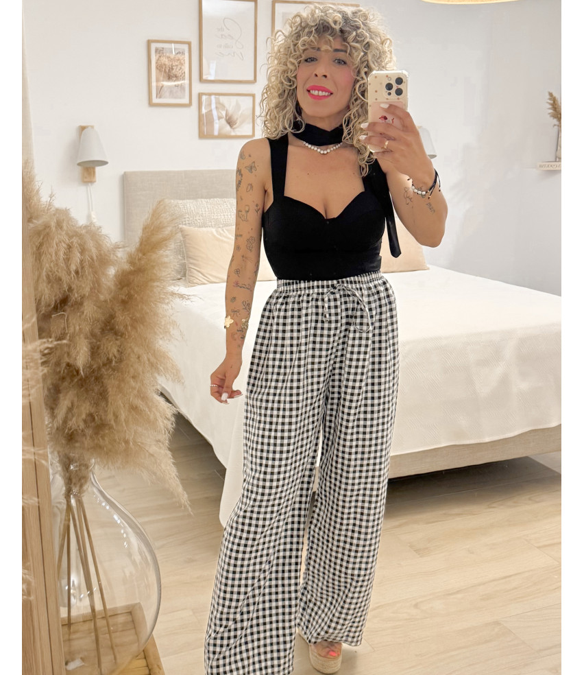PANTALÓN VICHY NEGRO
