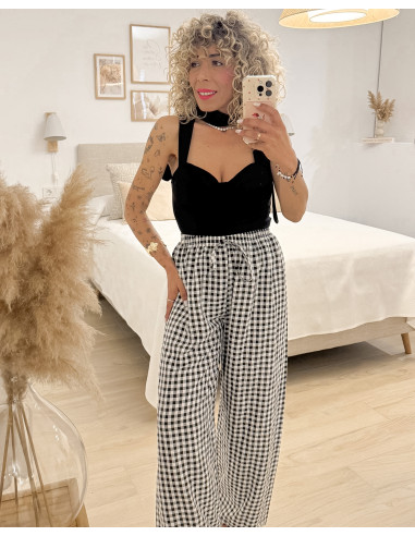 PANTALÓN VICHY NEGRO