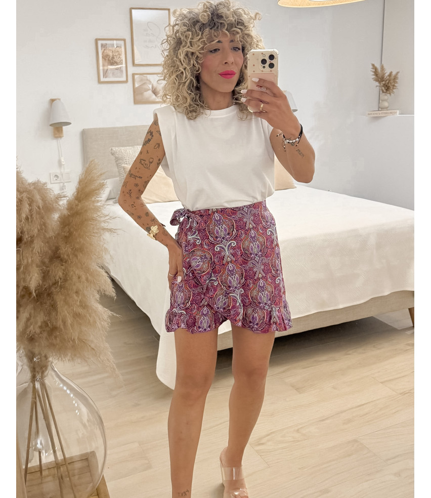 SHORT EFECTO PAREO BUGANVILLA