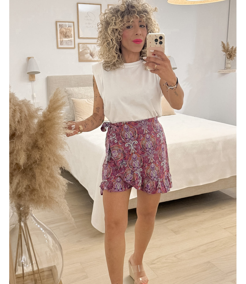 SHORT EFECTO PAREO BUGANVILLA