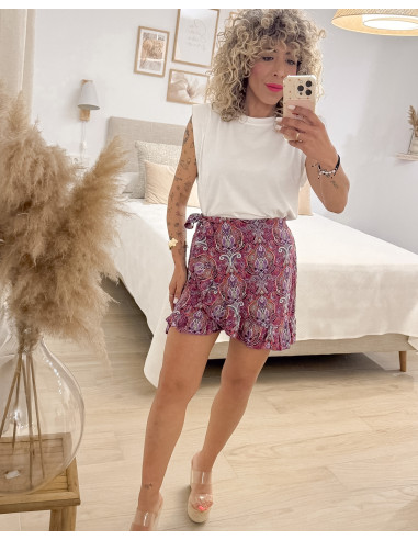 SHORT EFECTO PAREO BUGANVILLA