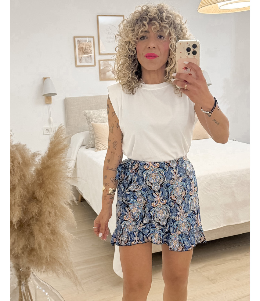 SHORT/PAREO AZUL