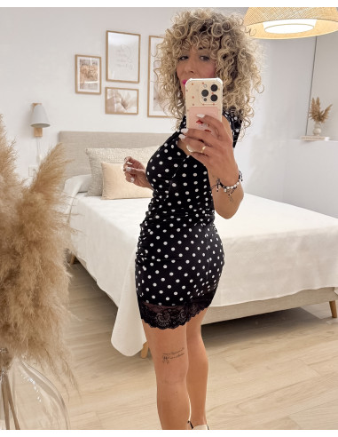 VESTIDO FRUNCIDO LUNARES