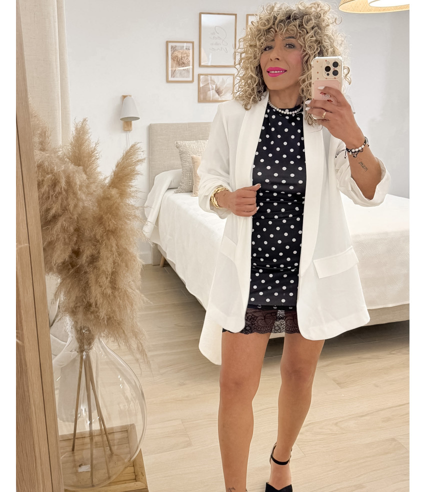 VESTIDO FRUNCIDO LUNARES