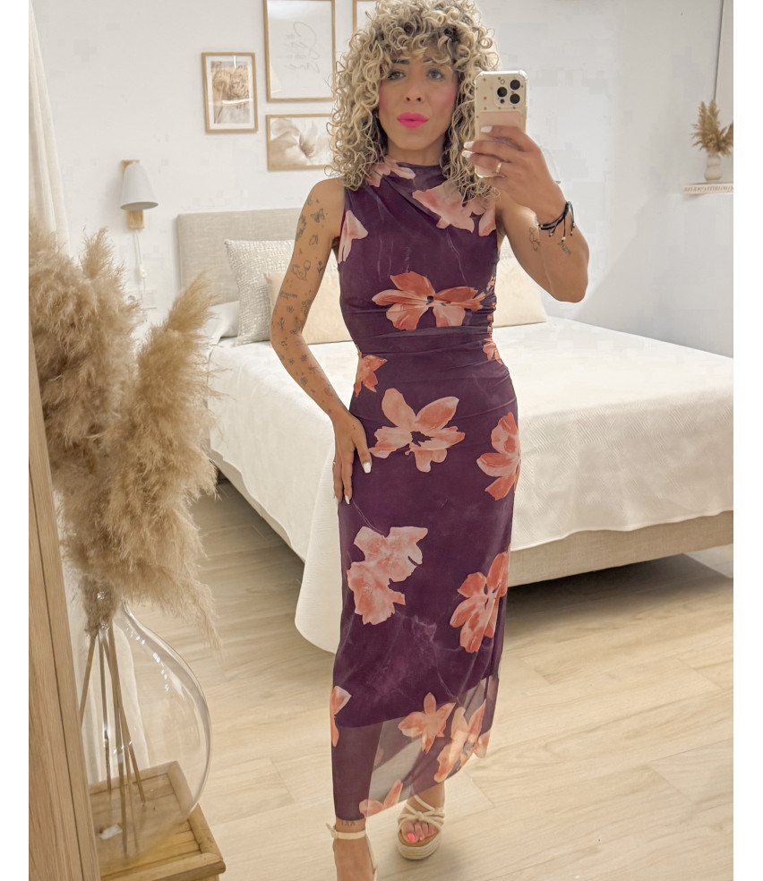 VESTIDO TUL FLORAL