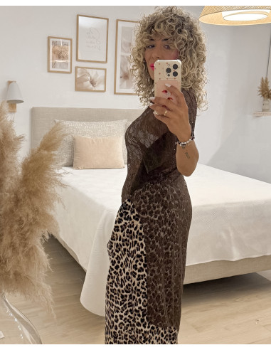 CAMISETA ENCAJE ASIMÉTRICA