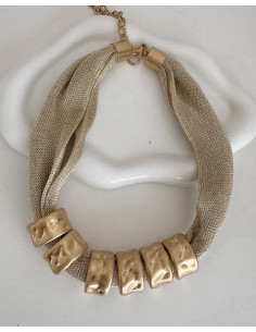 COLLAR REJILLA DORADA 2