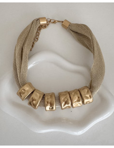 COLLAR REJILLA DORADA