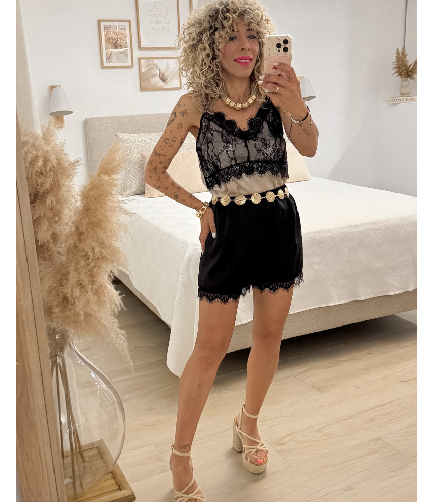 SHORT LENCERO NEGRO