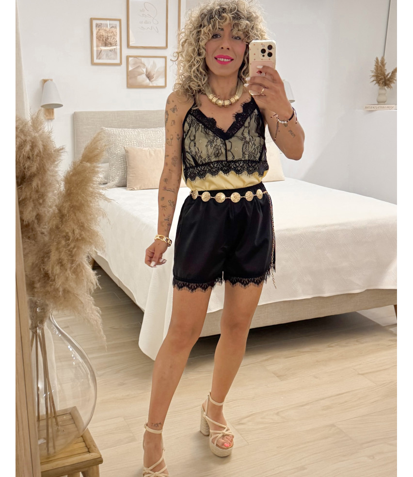 SHORT LENCERO NEGRO