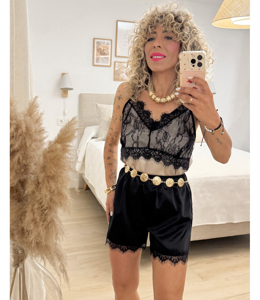 SHORT LENCERO NEGRO