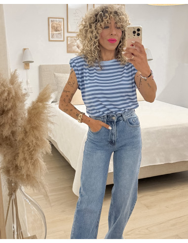 CAMISETA HOMBRERAS BICOLOR