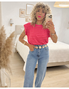 CAMISETA HOMBRERAS BICOLOR