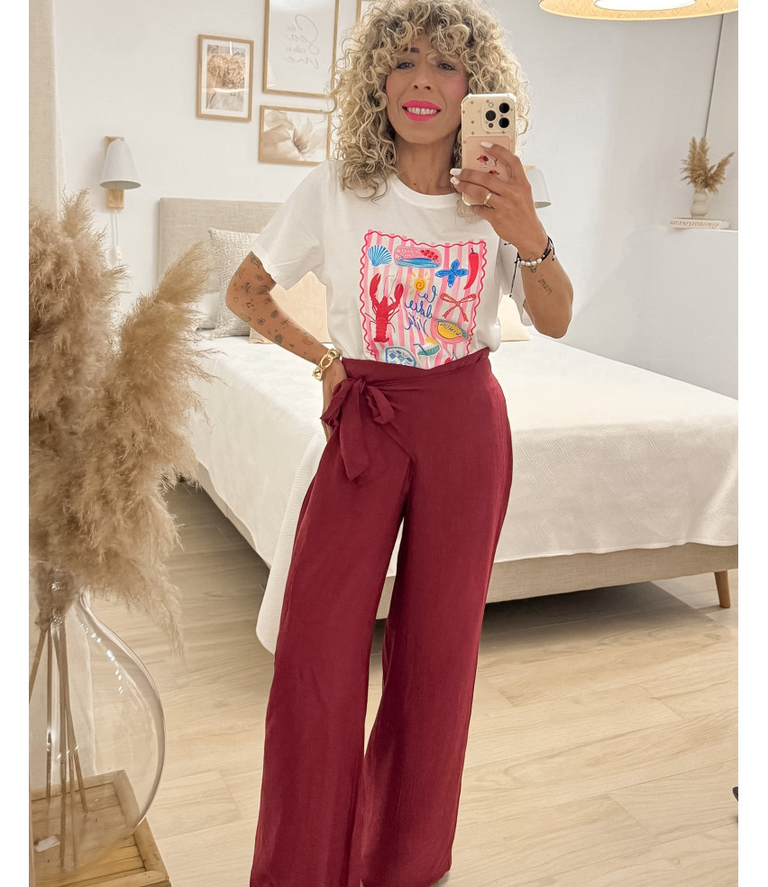 PANTALÓN LAZADA LATERAL