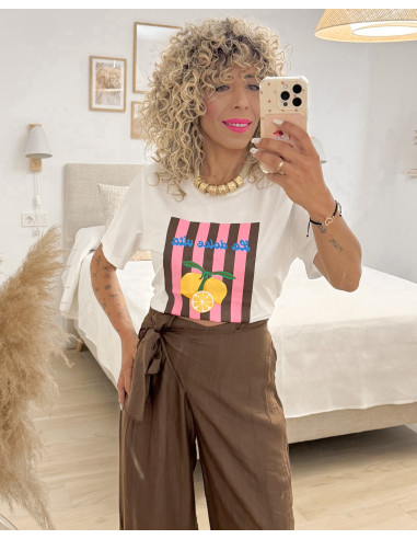 CAMISETA RAYAS+LIMONES
