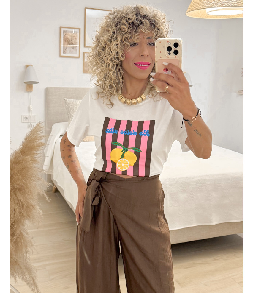CAMISETA RAYAS+LIMONES
