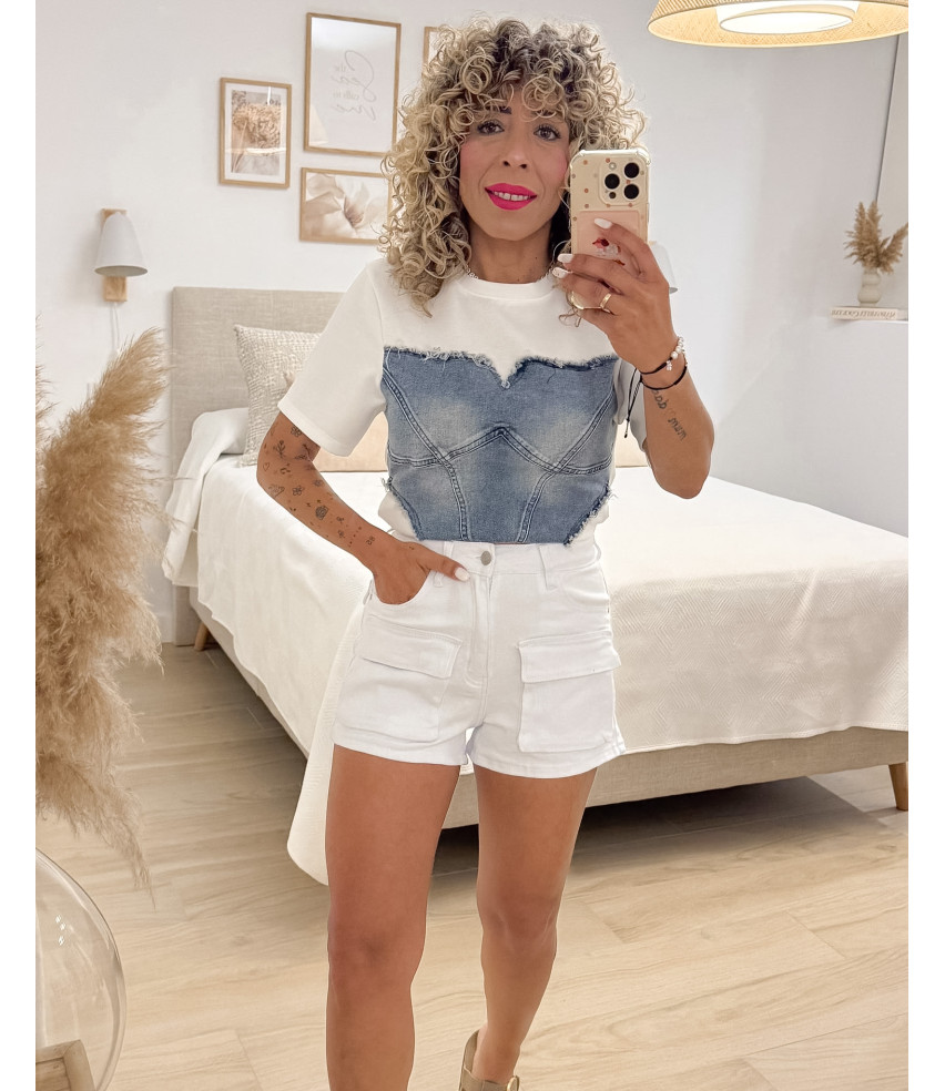 SHORT CARGO BLANCO