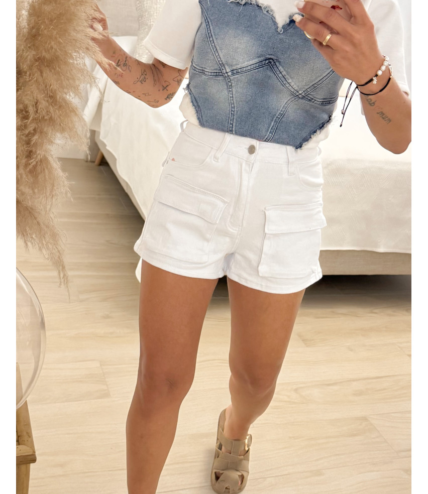 SHORT CARGO BLANCO