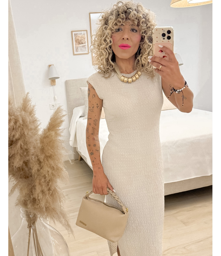 VESTIDO EFECTO ARRUGADO
