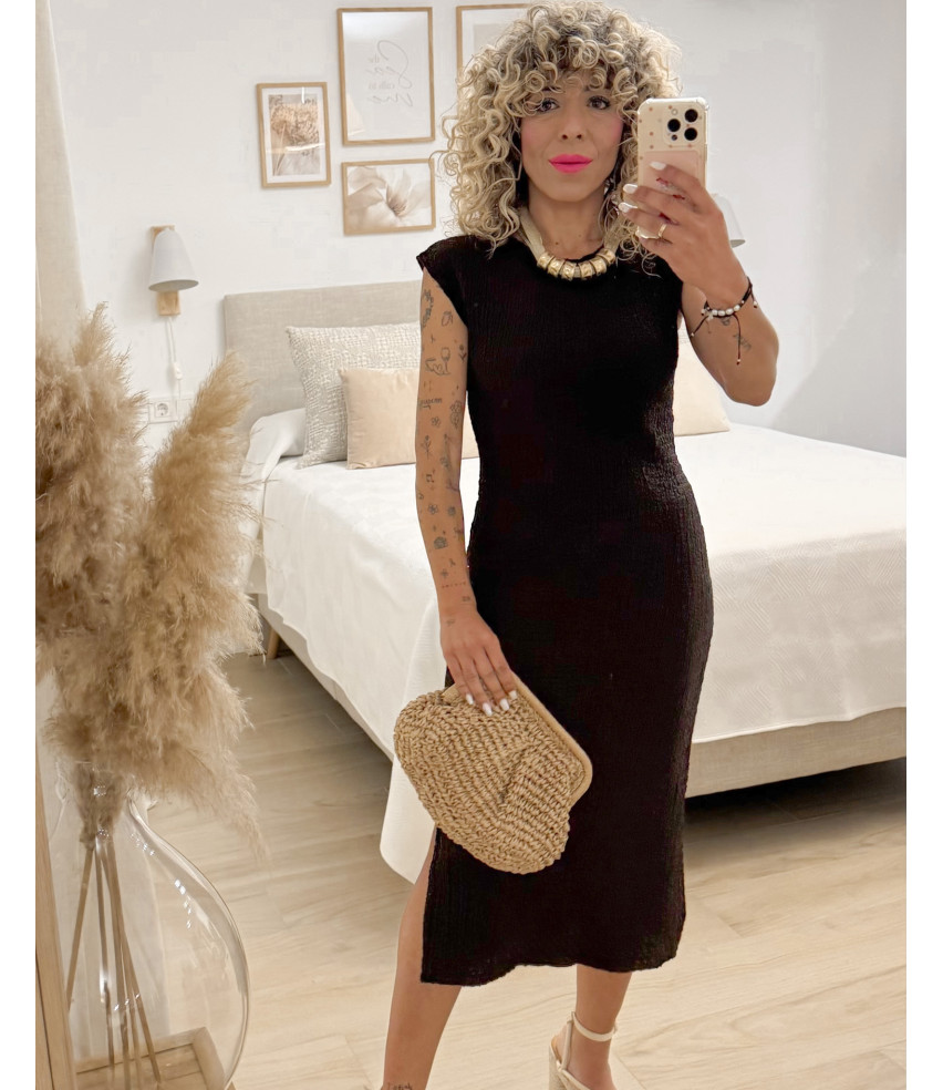 VESTIDO EFECTO ARRUGADO