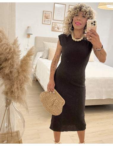 VESTIDO EFECTO ARRUGADO