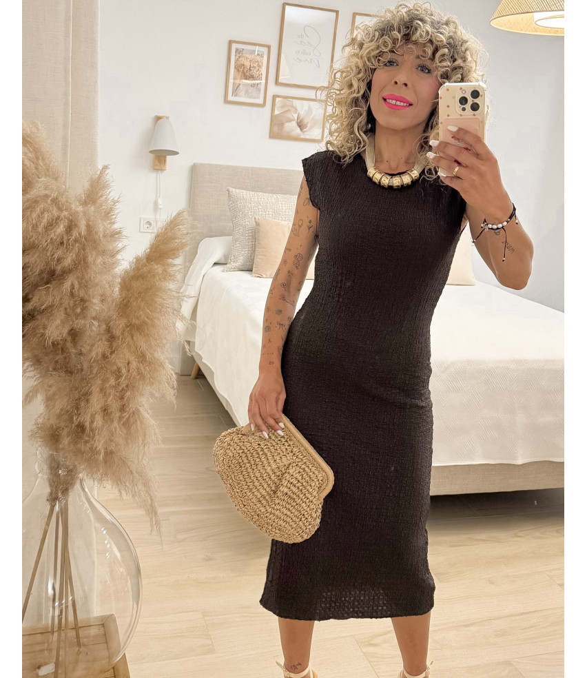 VESTIDO EFECTO ARRUGADO