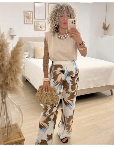 PANTALÓN PALAZZO ESTAMPADO