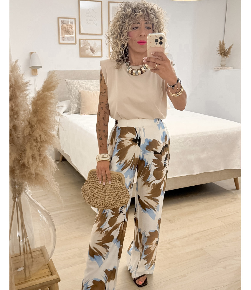 PANTALÓN PALAZZO ESTAMPADO