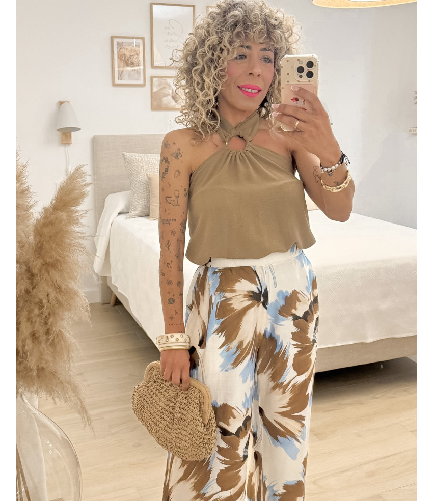 PANTALÓN PALAZZO ESTAMPADO