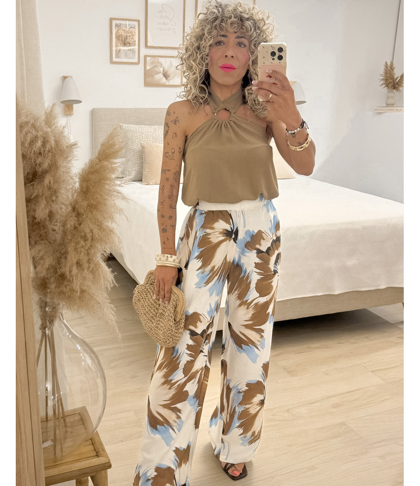 PANTALÓN PALAZZO ESTAMPADO