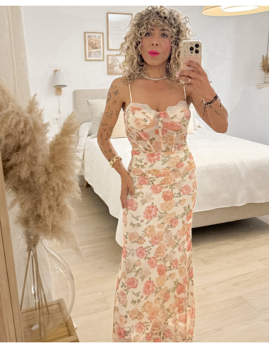 VESTIDO EFECTO CORSÉT