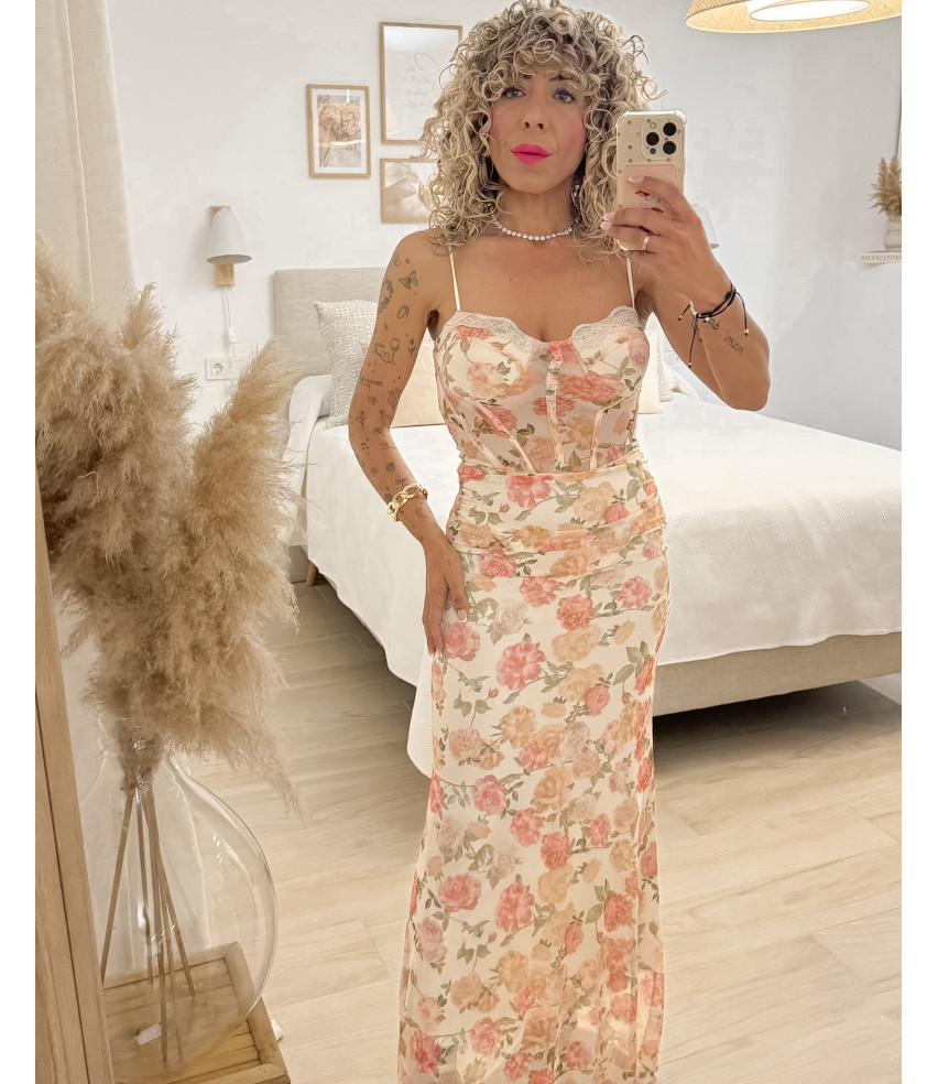 VESTIDO EFECTO CORSÉT