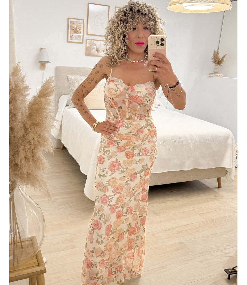 VESTIDO EFECTO CORSÉT