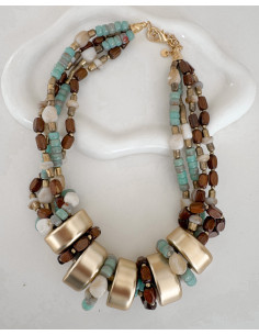 COLLAR ABALORIOS VERDE