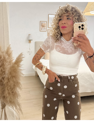 CAMISETA + TOP ENCAJE