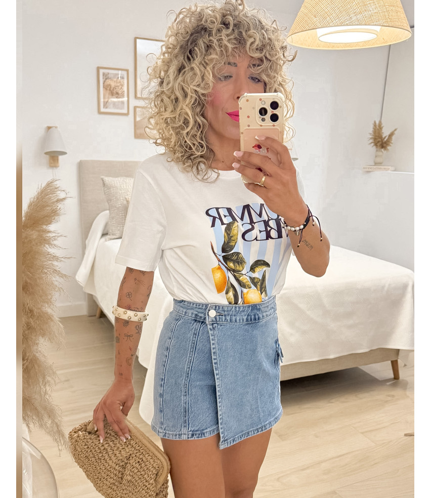 SHORT FALDA VAQUERA