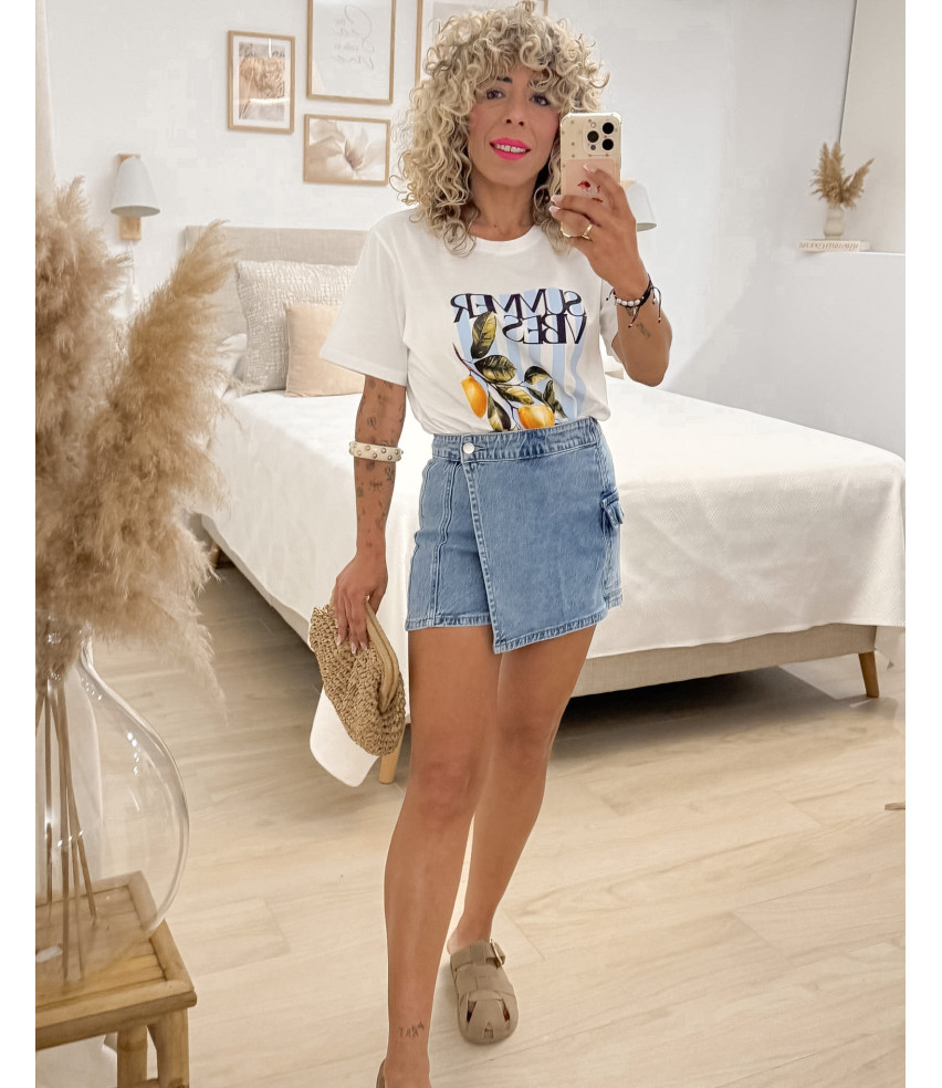 SHORT FALDA VAQUERA