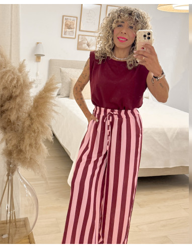 PANTALÓN FLUIDO RAYAS