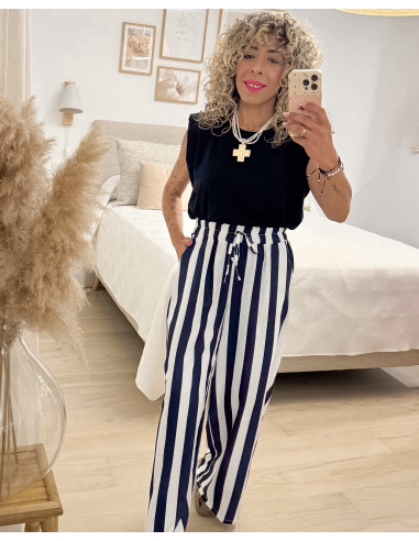 PANTALÓN FLUIDO RAYAS