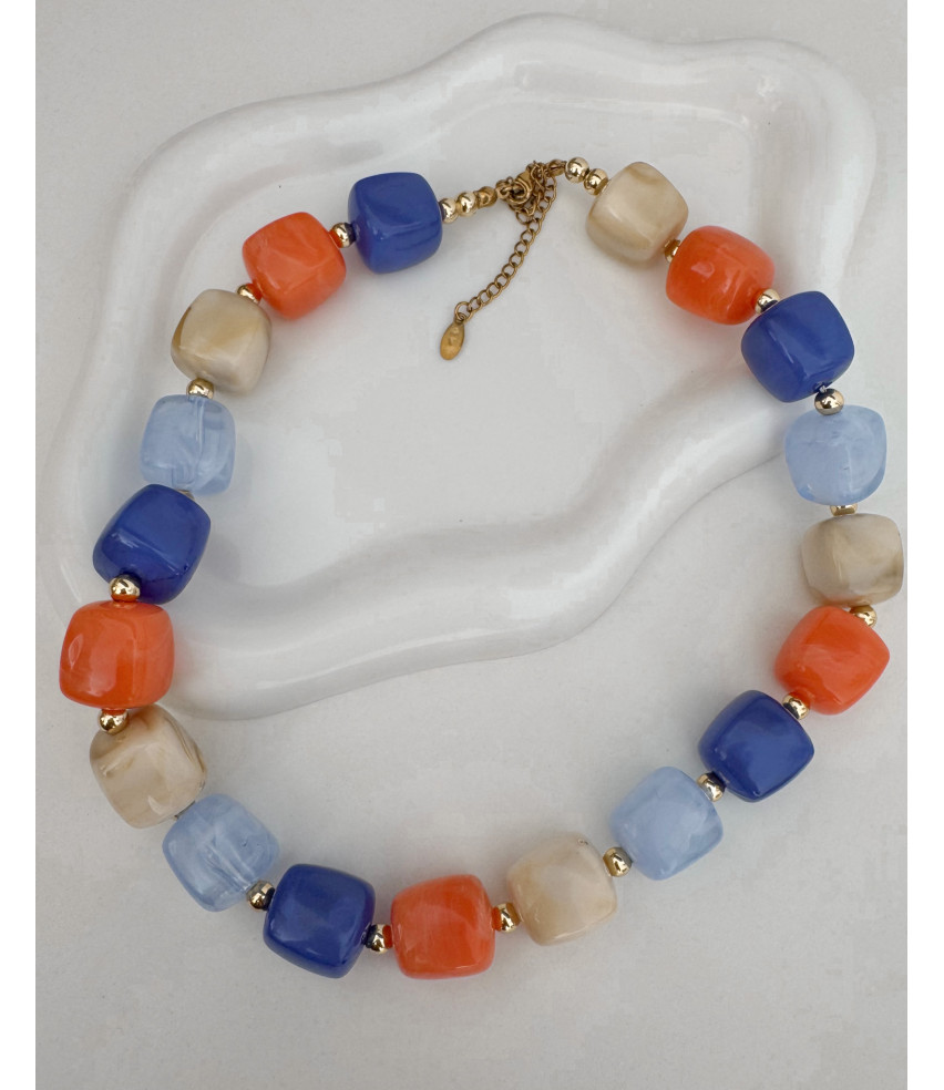 COLLAR BOLAS AZUL