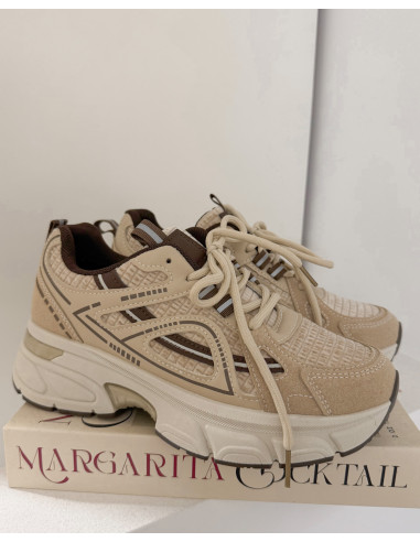 DEPORTIVAS NEW BEIG/CHOCO