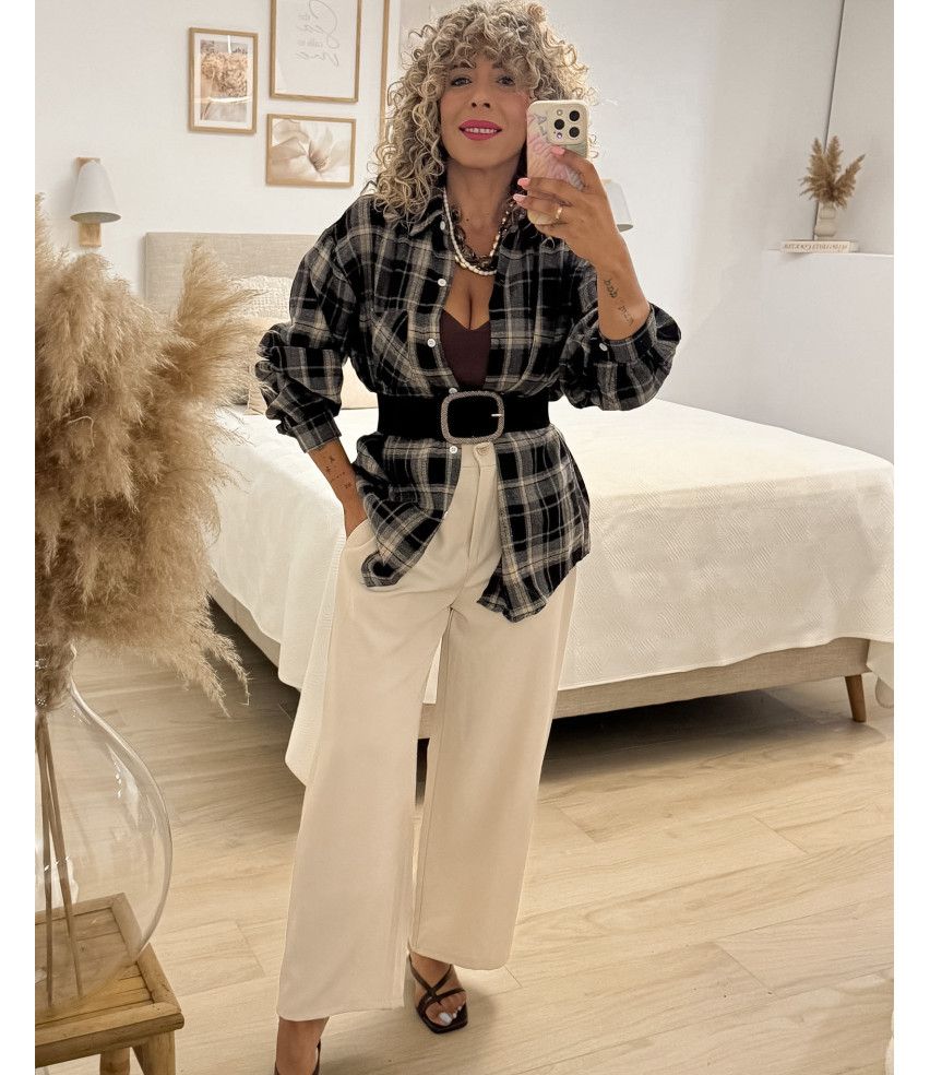 CAMISA CUADROS ABOTONADA